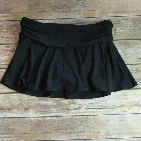 black bathing suit skirt